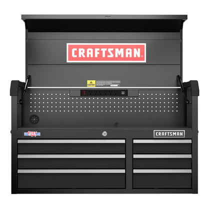 2000 Series 40.5-in W x 24.7-in H 6-Drawer Steel Tool Chest (Black)