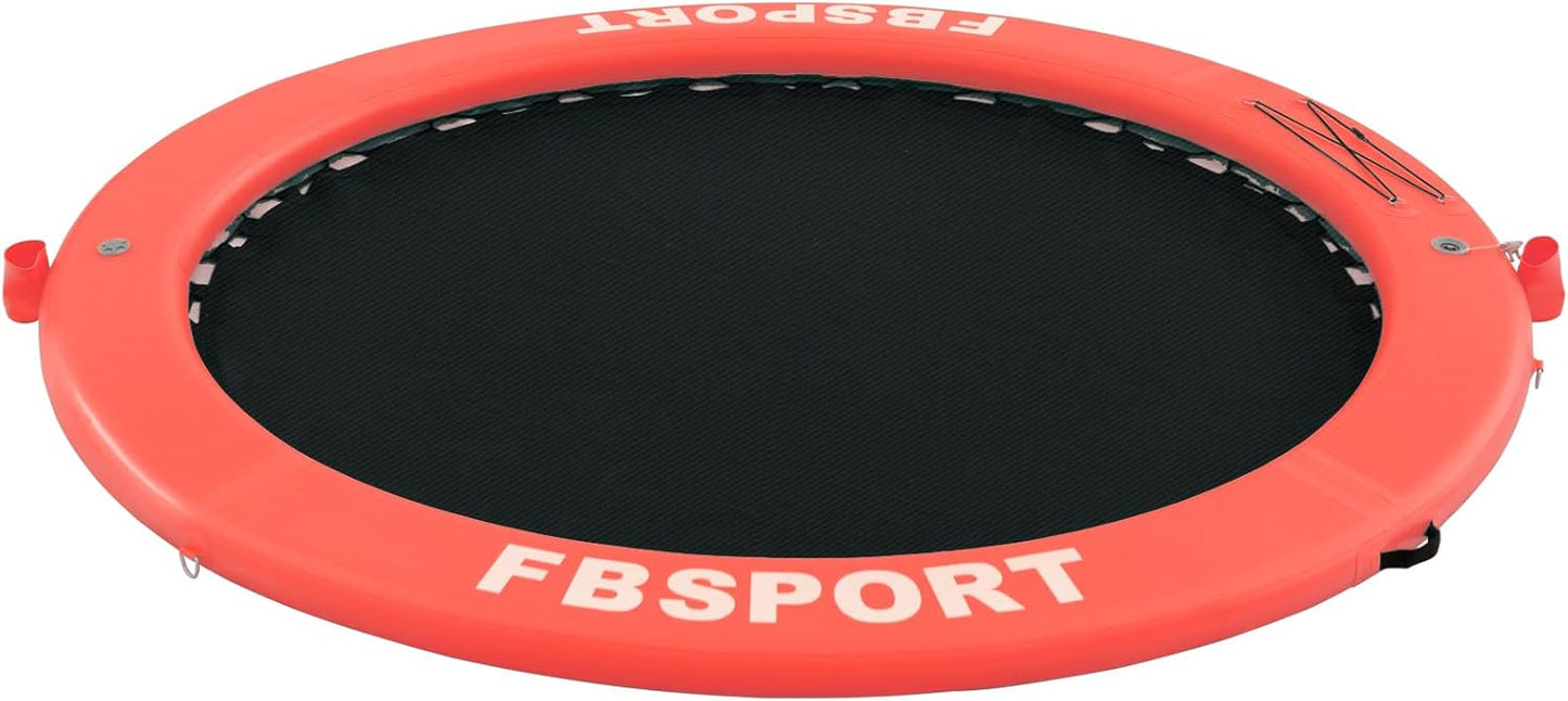 Inflatable Dock Floating Platform, 8ft Inflatable Water Hammock Floating Deck for Lake W/Cupholder, Round Floating Ring Float Ring, Pool Float Raft Lounger Island Platform Pad