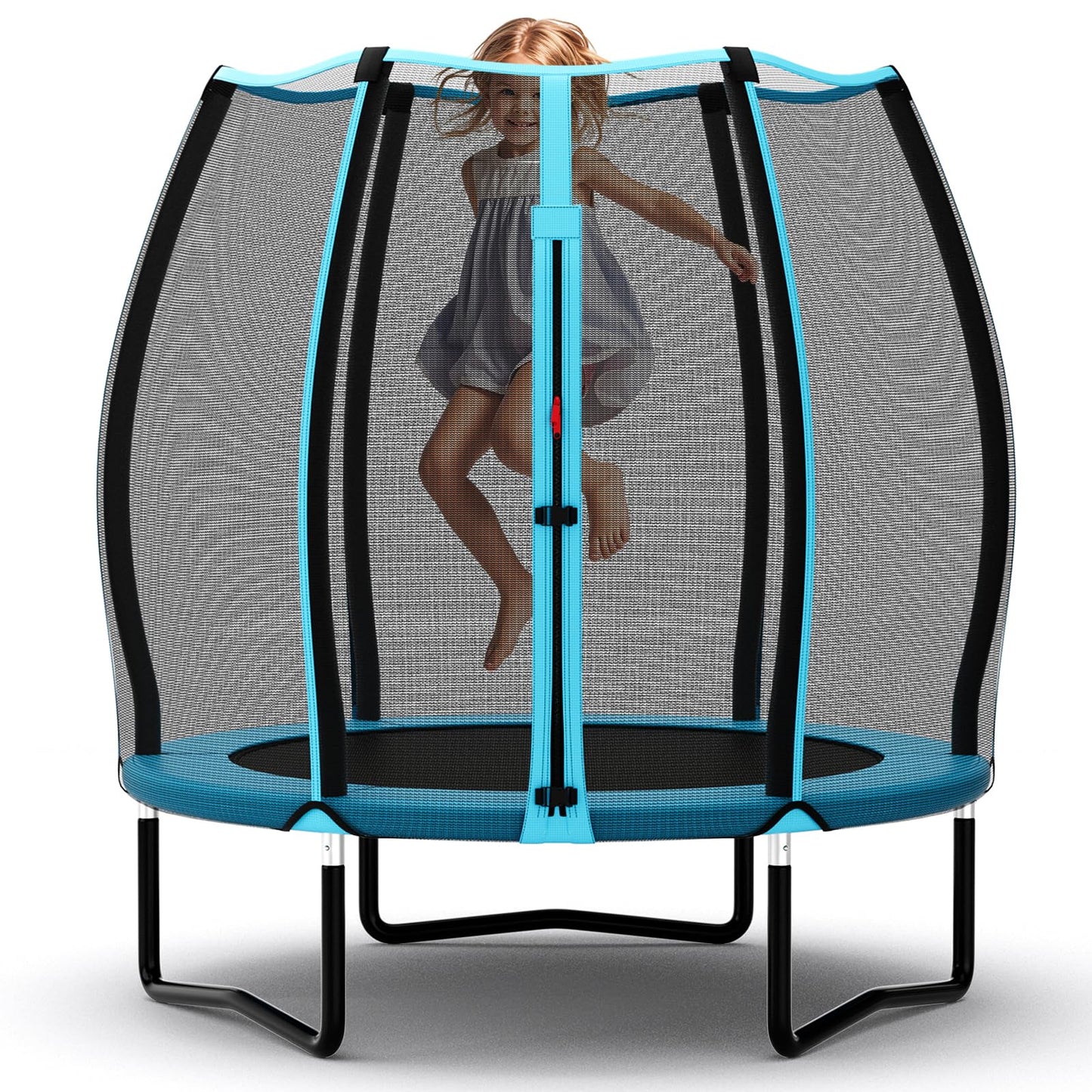 55" Trampoline for Kids, ASTM Approved Toddler Mini Trampoline w/Safety Enclosure Net