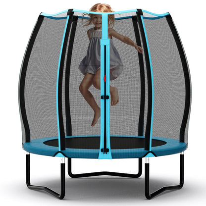 55" Trampoline for Kids, ASTM Approved Toddler Mini Trampoline w/Safety Enclosure Net