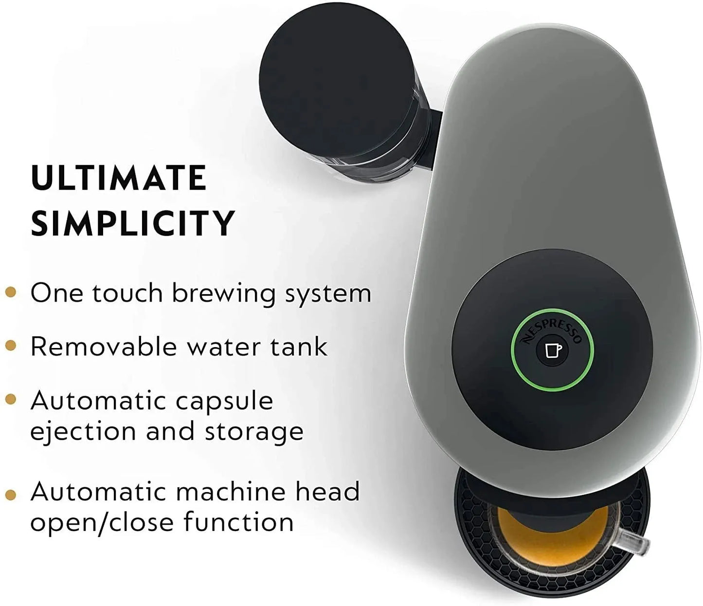 Nespresso Vertuo Plus Coffee and Espresso Maker by De'Longhi, Grey with Aeroccino Milk Frother