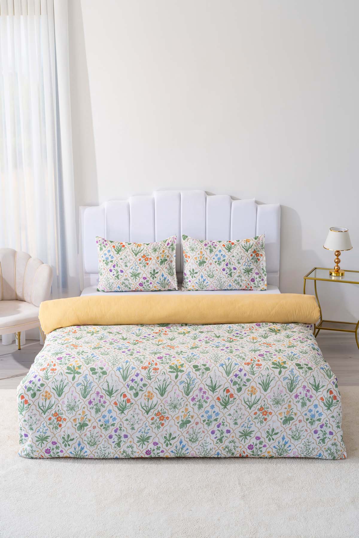 Sonya Polycotton Double Size Duvet Cover Set, Zipper, 200×215 cm, 3-Piece