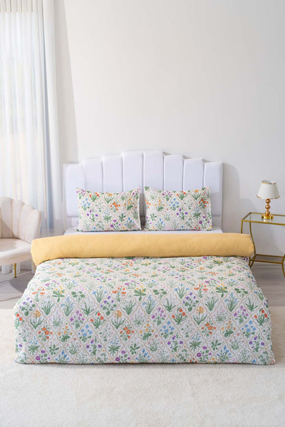Sonya Polycotton Double Size Duvet Cover Set, Zipper, 200×215 cm, 3-Piece