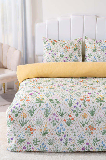 Sonya Polycotton Double Size Duvet Cover Set, Zipper, 200×215 cm, 3-Piece