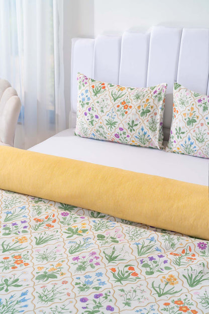 Sonya Polycotton Double Size Duvet Cover Set, Zipper, 200×215 cm, 3-Piece